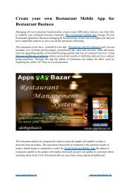 Create your own Restaurant Mobile App for Restaurant Business