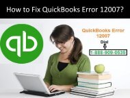 Call 1-888-909-0535 to Fix QuickBooks Updating Error 12007