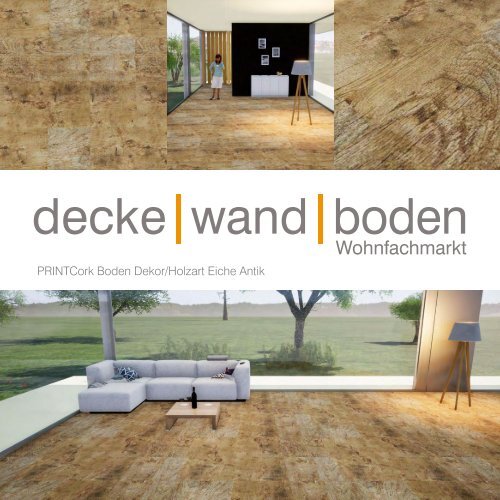 dwb Produktinformation PrintCork Boden Eiche Antik