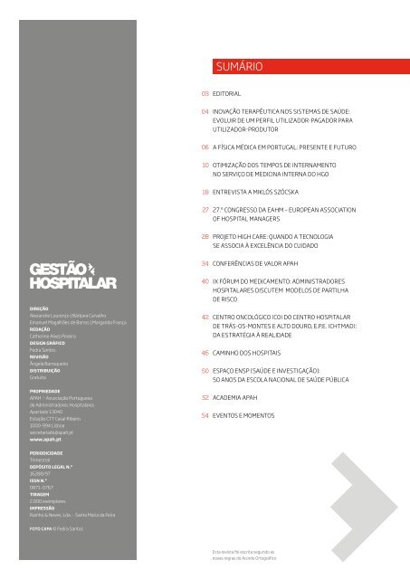Gestão Hospitalar N.º 10 2017
