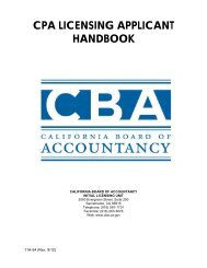 CPA Licensing Applicant Handbook - Department of Consumer ...