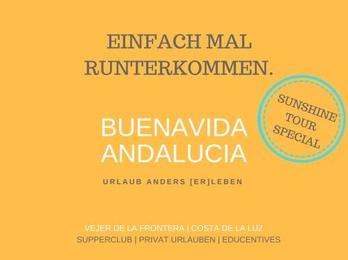 SUNSHINE TOUR Einfach mal runterkommen SPECIAL