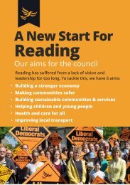 A New Start for Reading: the 2018 Manifesto from Reading Liberal Democrats
