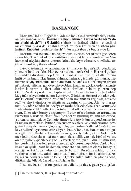 Herkese Lazim Olan Iman - Mevlana Halidi Bagdadi - Huseyin Hilmi Isik