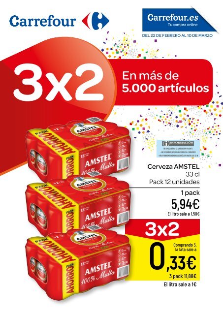 Carrefour folleto ofertas 3x2 en 5.000 articulos hasta 10 de marzo 2018