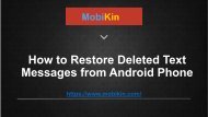 How to Restore Deleted SMS Messages from Samsung Phone