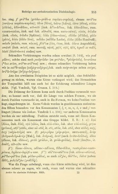 Slavische Philologie - Archiv