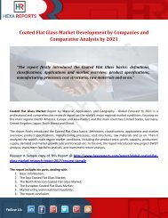 Coated Flat Glass Market Development by Companies and Comparative Analysis by 2021