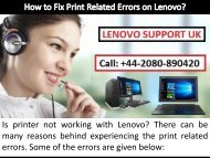 How to Fix Print Related Errors on Lenovo?