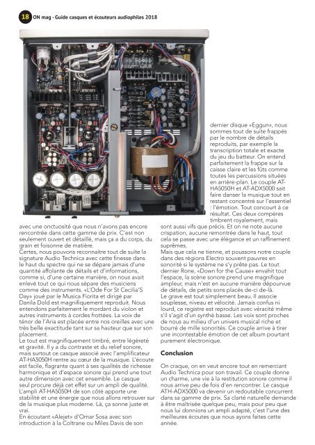 ON mag - Guide casques et écouteurs audiophiles 2018