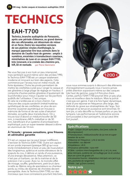 ON mag - Guide casques et écouteurs audiophiles 2018