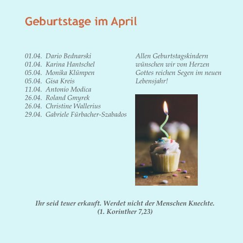 Gemeinde Aktuell - März/April 2018