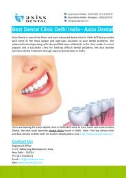 Best Dental Clinic Delhi India– Axiss Dental