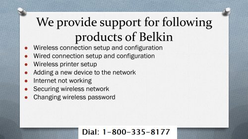 Belkin Router Customer Service 1-800-335-8177, Technical Support