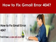 Fix Gmail Error 404 Call 1-888-909-0535 Gmail Support