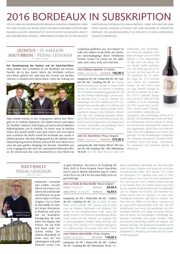 Extraprima Newsletter 2018 01 – 2016 Bordeaux in Subskription
