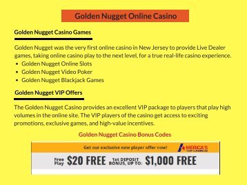 Golden Nugget Online Casino