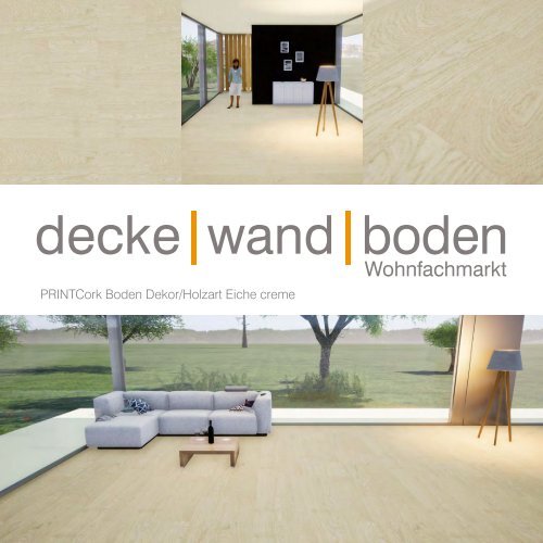 dwb Produktinformation PrintCork Boden Eiche creme