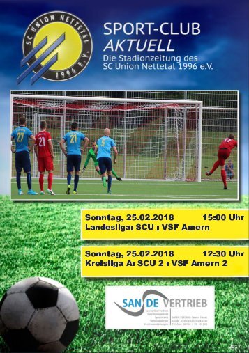 SPORT-CLUB AKTUELL - SAISON 17/18 - AUSGABE 10 