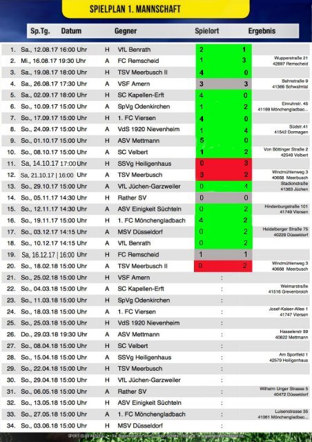 SPORT-CLUB AKTUELL - SAISON 17/18 - AUSGABE 10 