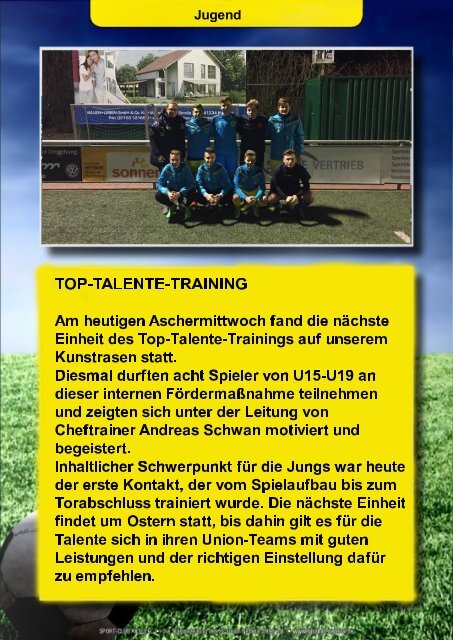 SPORT-CLUB AKTUELL - SAISON 17/18 - AUSGABE 10 