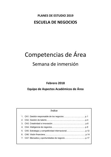 20180223 Booklet de competencias de área