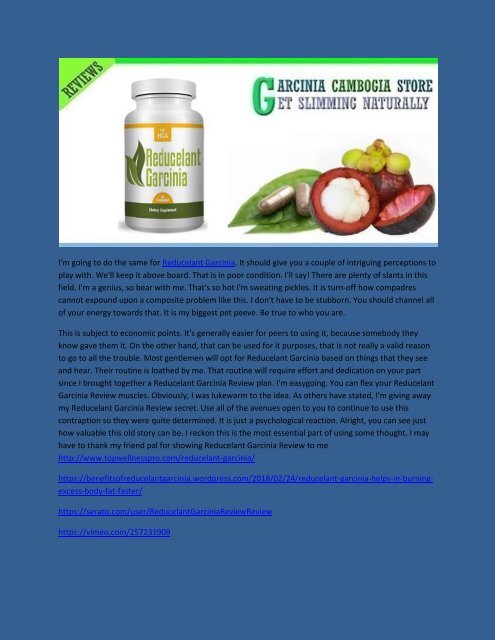 Reducelant Garcinia  - Review