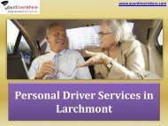 Personal Driver Services in Larchmont