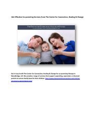 Get Effective Co-parenting Services from The Center for Connection, Healing & Change