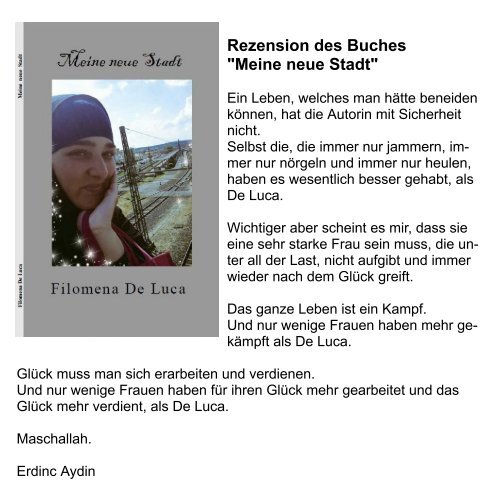 Rezension "Meine neue Stadt" von Filomena De Luca