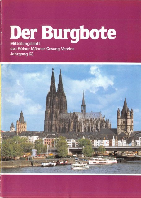 Der Burgbote 1983 (Jahrgang 63)