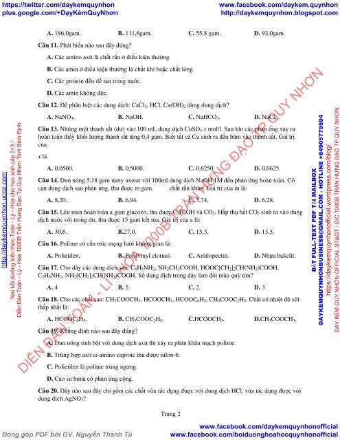 Tuyển tập đề thi thử THPT Quốc gia 2018 môn Hóa Các trường THPT Cả nước Có lời giải chi tiết (Lần 8) [DC25022018]