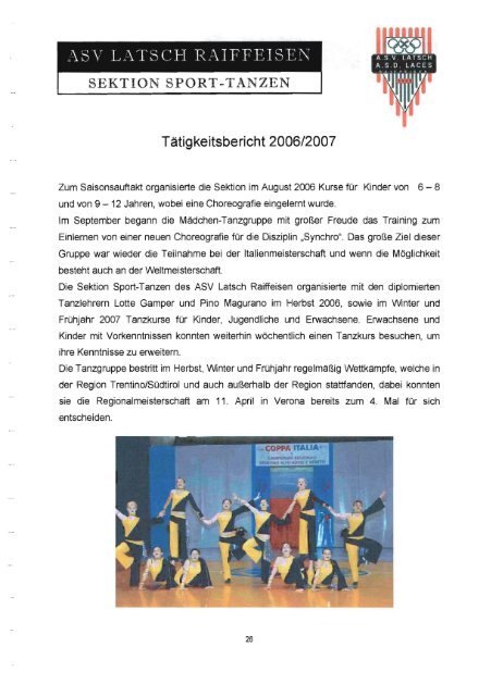 Geschichte der Sektion Sporttanzen ab 1997