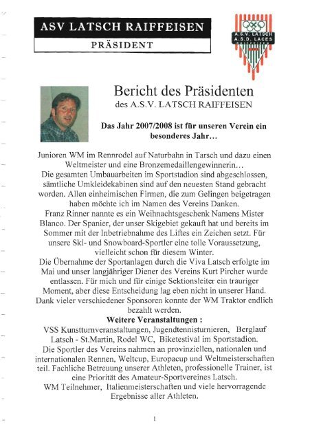 Geschichtes des ASV ab 1997