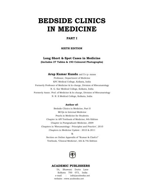 BEDSIDE CLINICS 9TH EDITION