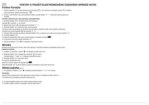 KitchenAid OVN 908 W - OVN 908 W CS (857923201010) Scheda programmi