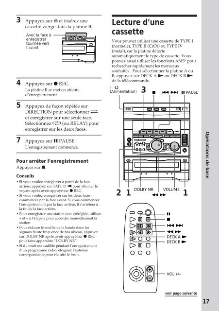 Sony MHC-R700 - MHC-R700 Consignes d&rsquo;utilisation