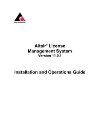 Altair® License Management System Installation and ... - solidThinking