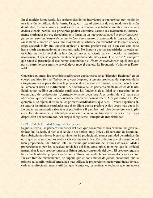 INDAGACIONES MODELO NEOCLÁSICO HACIA ECONOMIA VITAL