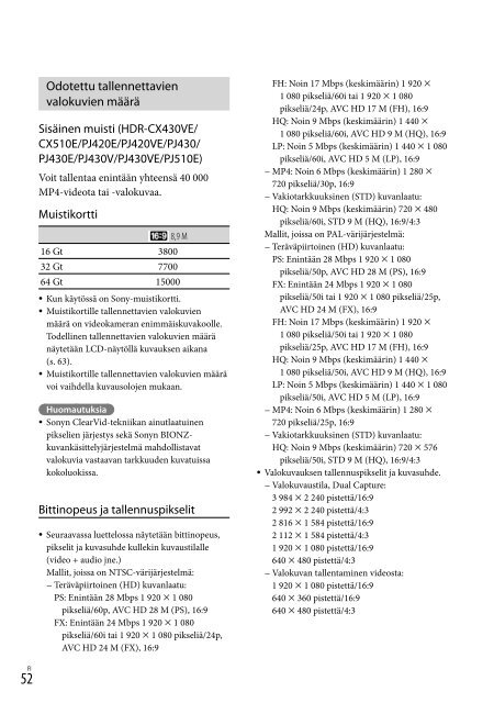 Sony HDR-CX410VE - HDR-CX410VE Consignes d&rsquo;utilisation Su&eacute;dois