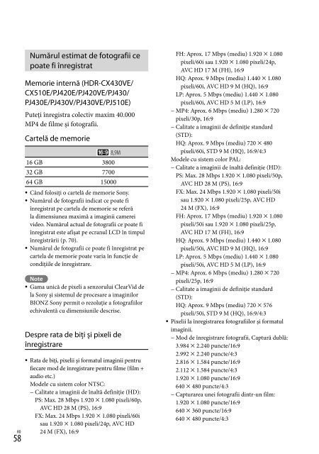 Sony HDR-CX410VE - HDR-CX410VE Consignes d&rsquo;utilisation Su&eacute;dois