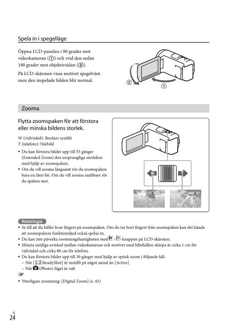 Sony HDR-CX410VE - HDR-CX410VE Consignes d&rsquo;utilisation Su&eacute;dois