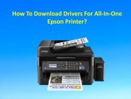 How To Download Drivers For All-In-One Epson Printer?