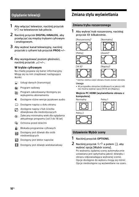 Sony KDL-32R303B - KDL-32R303B Mode d'emploi Grec