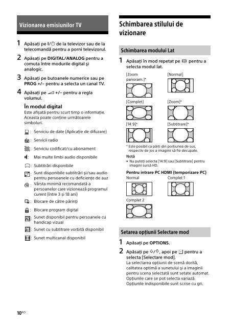 Sony KDL-32R303B - KDL-32R303B Mode d'emploi Grec