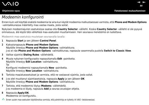 Sony VGN-A295HP - VGN-A295HP Manuel logiciel Finlandais