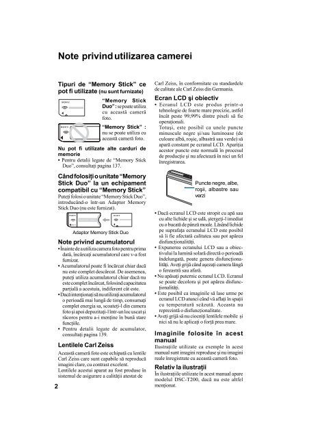 Sony DSC-T300 - DSC-T300 Mode d'emploi Roumain