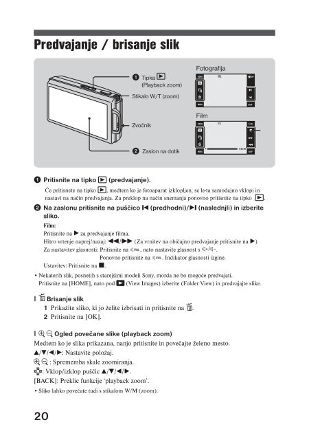 Sony DSC-T300 - DSC-T300 Mode d'emploi Slov&eacute;nien