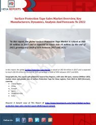Surface Protection Tape Sales Market Overview, Key Manufacturers, Market Dynamics, Analysis And Forecasts To 2022