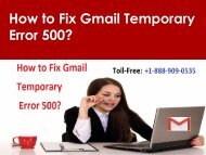 Fix Gmail Temporary Error 500 Call 1-888-909-0535 Gmail Support